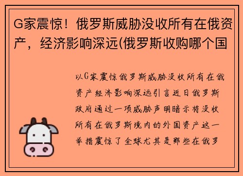 G家震惊！俄罗斯威胁没收所有在俄资产，经济影响深远(俄罗斯收购哪个国家)